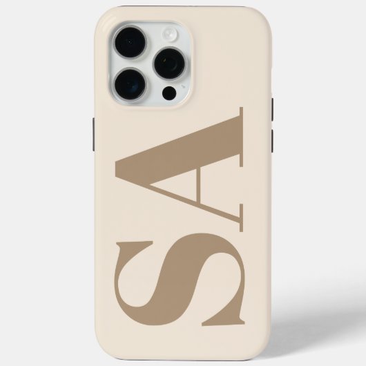 モノグラム入りおしゃれなアンティークホワイトのCase-Mate Case-Mate iPhoneケース (裏面)