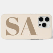 モノグラム入りおしゃれなアンティークホワイトのCase-Mate Case-Mate iPhoneケース (裏面 (横))