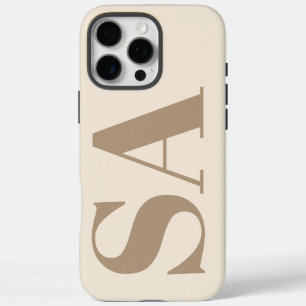 モノグラム入りおしゃれなアンティークホワイトのCase-Mate iPhone 16 Pro Maxケース