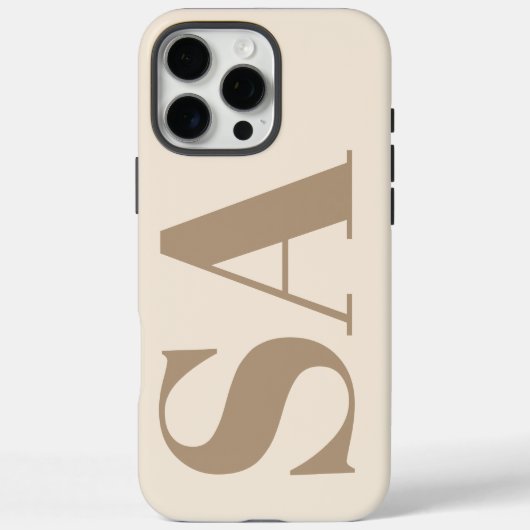 モノグラム入りおしゃれなアンティークホワイトのCase-Mate Case-Mate iPhoneケース (裏面)