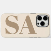 モノグラム入りおしゃれなアンティークホワイトのCase-Mate Case-Mate iPhoneケース (裏面 (横))