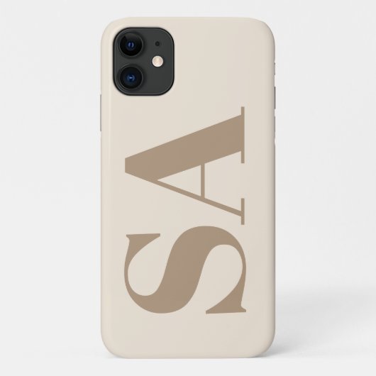 モノグラム入りおしゃれなアンティークホワイトのCase-Mate Case-Mate iPhoneケース (裏面)