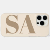 モノグラム入りおしゃれなアンティークホワイトのCase-Mate Case-Mate iPhoneケース (裏面 (横))