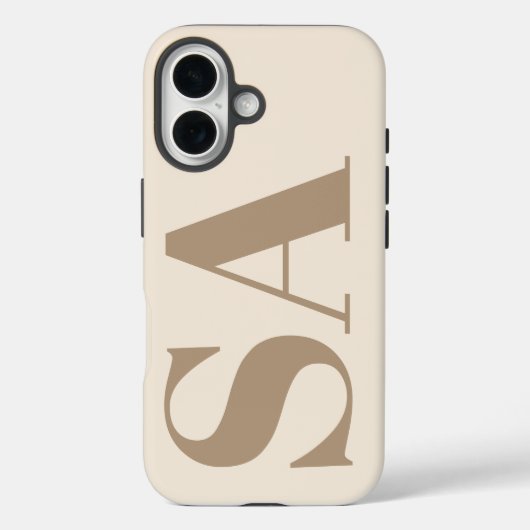 モノグラム入りおしゃれなアンティークホワイトのCase-Mate Case-Mate iPhoneケース (裏面)