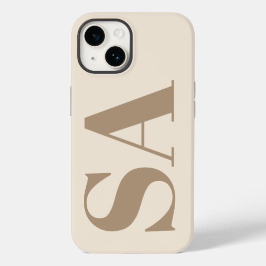 モノグラム入りおしゃれなアンティークホワイトのCase-Mate Case-Mate iPhoneケース (裏面)