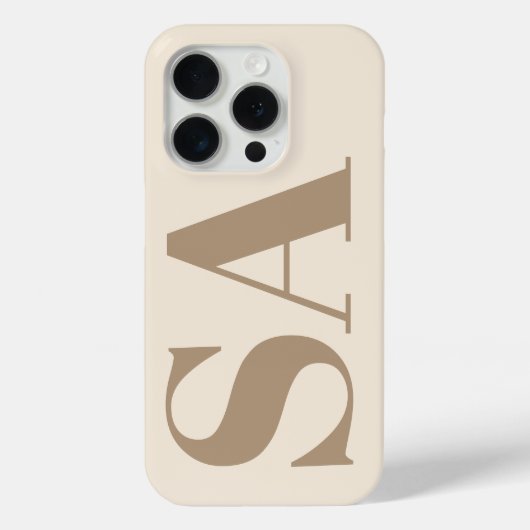 モノグラム入りおしゃれなアンティークホワイトのCase-Mate Case-Mate iPhoneケース (裏面)