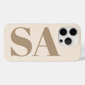 モノグラム入りおしゃれなアンティークホワイトのCase-Mate Case-Mate iPhoneケース (裏面 (横))