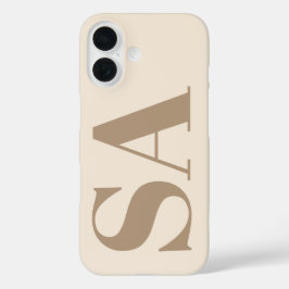 モノグラム入りおしゃれなアンティークホワイトのCase-Mate iPhone 16ケース