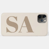 モノグラム入りおしゃれなアンティークホワイトのCase-Mate Case-Mate iPhoneケース (裏面(横))