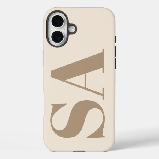 モノグラム入りおしゃれなアンティークホワイトのCase-Mate Case-Mate iPhoneケース (裏面)