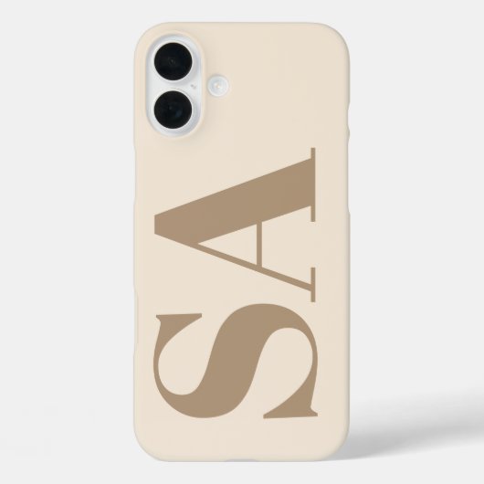モノグラム入りおしゃれなアンティークホワイトのCase-Mate Case-Mate iPhoneケース (裏面)