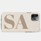 モノグラム入りおしゃれなアンティークホワイトのCase-Mate Case-Mate iPhoneケース (裏面(横))
