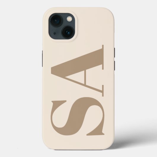 モノグラム入りおしゃれなアンティークホワイトのCase-Mate Case-Mate iPhoneケース (裏面)