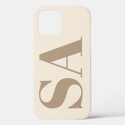モノグラム入りおしゃれなアンティークホワイトのCase-Mate Case-Mate iPhoneケース (裏面)