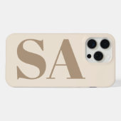 モノグラム入りおしゃれなアンティークホワイトのCase-Mate iPhoneケース (裏面横)