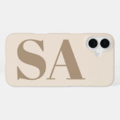 モノグラム入りおしゃれなアンティークホワイトのCase-Mate iPhoneケース (裏面横)