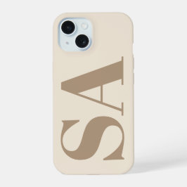 モノグラム入りおしゃれなアンティークホワイトのCase-Mate iPhone 15ケース