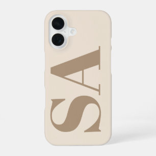 モノグラム入りおしゃれなアンティークホワイトのCase-Mate iPhone 16ケース