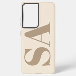 モノグラム入りおしゃれなアンティークホワイトのCase-Mate Samsung Galaxy S21 Ultraケース