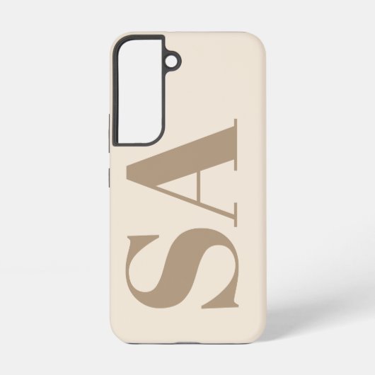 モノグラム入りおしゃれなアンティークホワイトのCase-Mate Samsung Galaxyケース (裏面)
