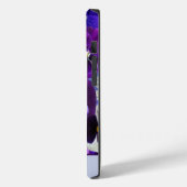 モノグラム入りすみれの花のデザイン 紫+青+白 Case-Mate iPhoneケース (裏面 / 左)