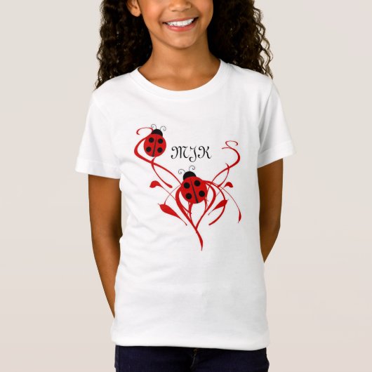モノグラム入りてんとう虫  Tシャツ (正面)