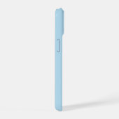 モノグラム入りのかわいい青い花輪 iPhone 15ケース (右側面)