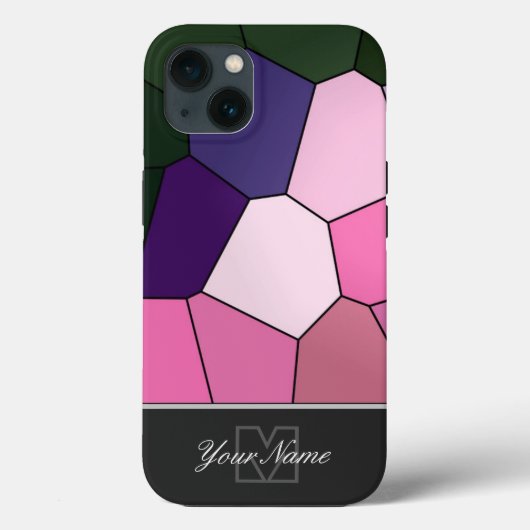 モノグラム入りのカラフルなモザイクタイル! Case-Mate iPhoneケース (裏面)