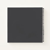 モノグラム入りの優雅な退職 名前 グレー ノートブック (裏面)