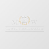 モノグラム入りの裁判所 ウィンドウサイン (シート)