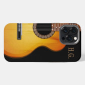 モノグラム入りアコースティックギター iPhoneケース (裏面横)