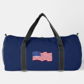 モノグラム入りアメリカ国旗ラージ ダッフルバッグ (裏面)