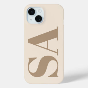モノグラム入りアンティークホワイトのトレンディなケースメイト iPhone 15ケース