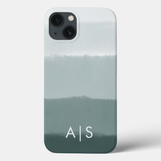 モノグラム入りイニシャルライムグリーンのスプルースオンブレ Case-Mate iPhoneケース (裏面)