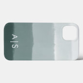 モノグラム入りイニシャルライムグリーンのスプルースオンブレ Case-Mate iPhoneケース (裏面 (横))
