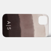 モノグラム入りイニシャル ウォルナットブラウン 高級感 Case-Mate iPhoneケース (裏面 (横))