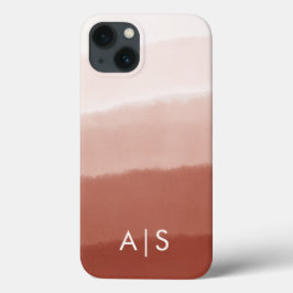 モノグラム入りイニシャル コッパーラストオンブレ iPhone 13ケース