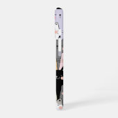 モノグラム入りイラスト 猫 iPhone 16ケース (左側面)