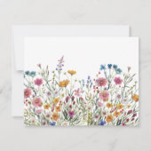 モノグラム入りエレガントな水彩画の野の花 ノートカード (裏面)