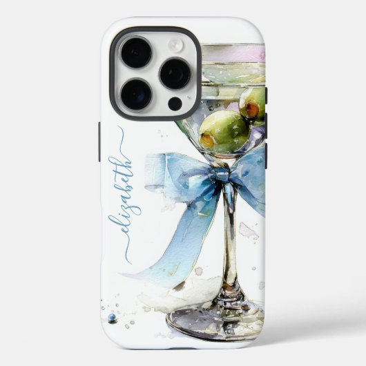 モノグラム入りエレガントマティーニ Case-Mate iPhoneケース (裏面)