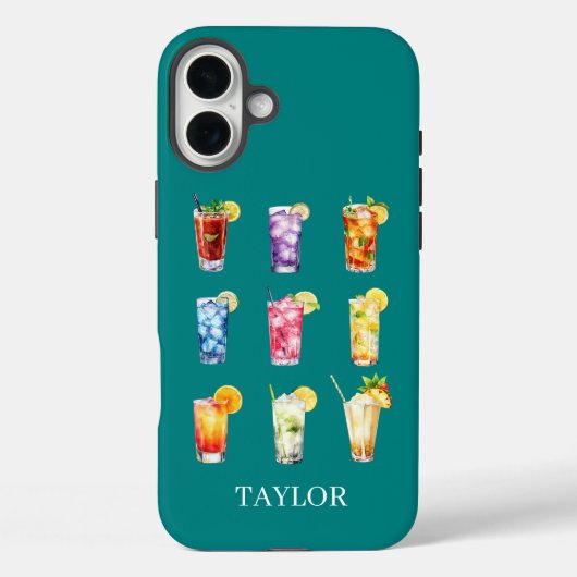 モノグラム入りカクテルデザイン Case-Mate iPhoneケース (裏面)