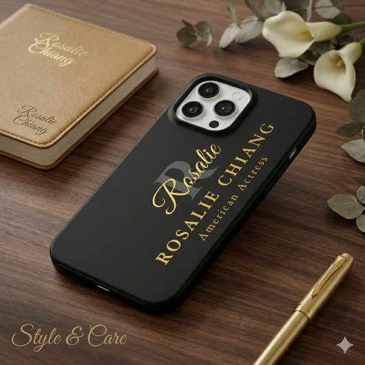 モノグラム入りカスタム名刺ステッカー Case-Mate iPhoneケース
