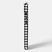 モノグラム入りクラシックブラックホワイトの千鳥格子 Case-Mate iPhoneケース (裏面 / 左)