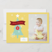 モノグラム入りクリスマスアイコン写真クリスマスカード シーズンカード (正面)
