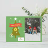 モノグラム入りクリスマスアイコン写真クリスマスカード シーズンカード (スタンド正面)