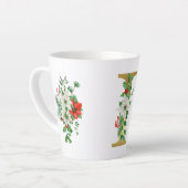 モノグラム入りクリスマスラテマグ - ゴールドレター カフェラテマグ (左アングル)