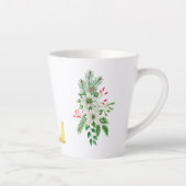 モノグラム入りクリスマスラテマグ - ゴールドレター カフェラテマグ (右)