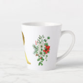 モノグラム入りクリスマスラテマグ - ゴールドレター カフェラテマグ (右)