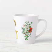 モノグラム入りクリスマスラテマグ - ゴールドレター カフェラテマグ (右)