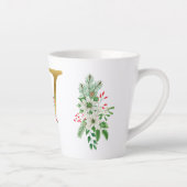 モノグラム入りクリスマスラテマグ - ゴールドレター カフェラテマグ (右)